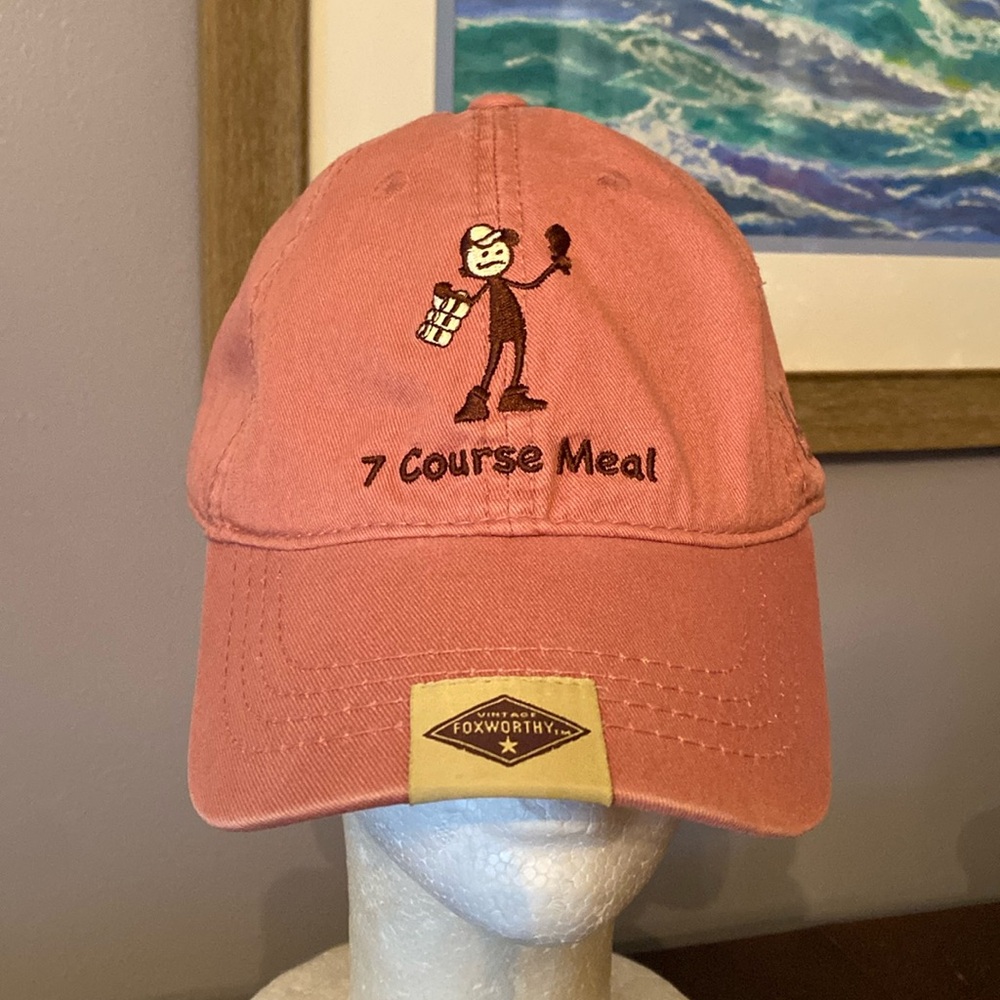 Jeff Foxworthy Vtg Redneck Hat Cap 7 Course Meal Livin' It Up